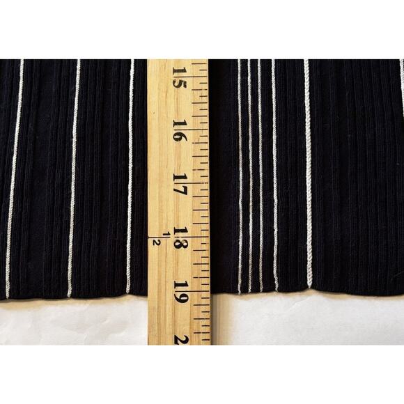 Theory Navy Blue White Stripe Hanskon Prosecco Ribbed Knit Sweater Top Small - Picture 10 of 10